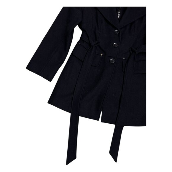MARVIN RICHARDS Wool Blend Luxury vintage Business Winter Pea Coat Womens Medium - Picture 5 of 6